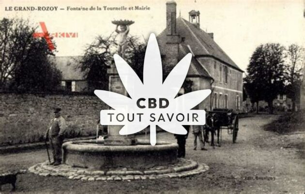 Village à Grand-Rozoy avec feuille Cannabis CBD