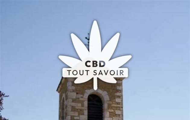 Village à Groissiat avec feuille Cannabis CBD