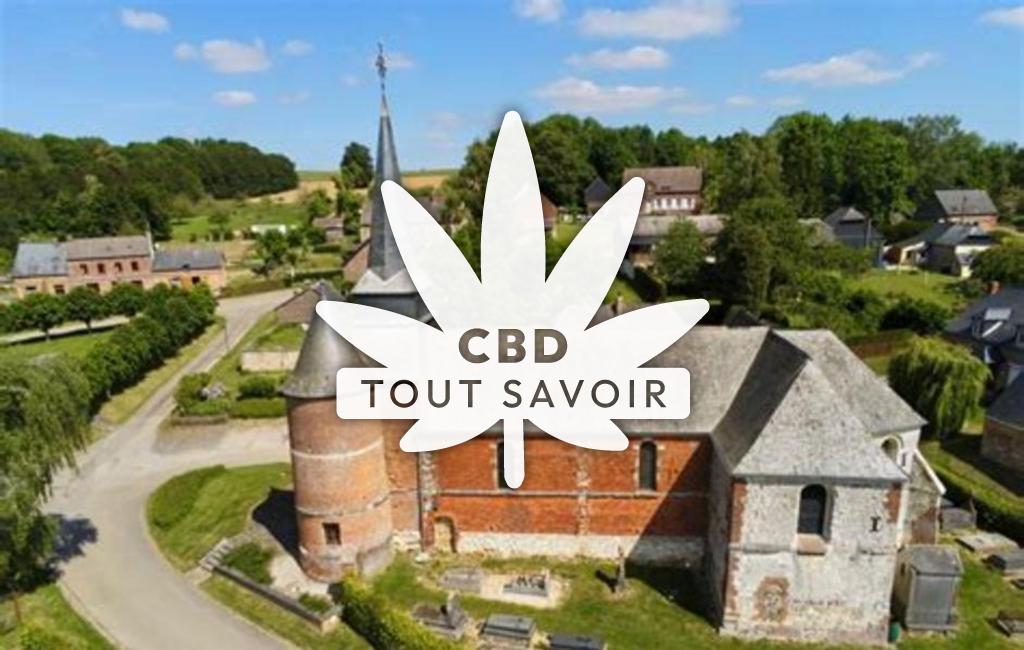 Village à Gronard avec feuille Cannabis CBD