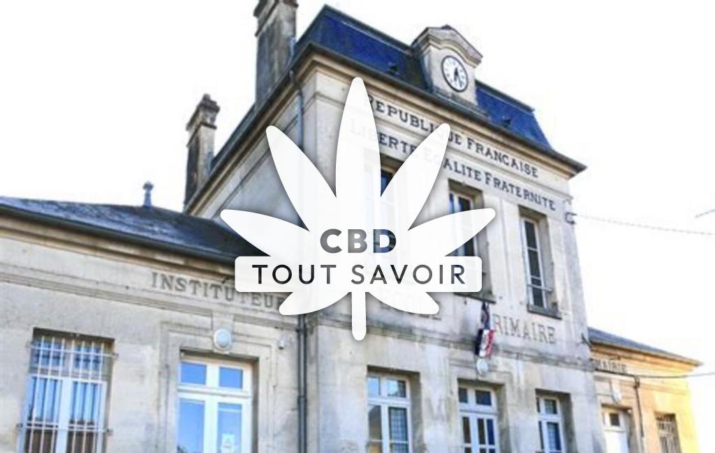 Village à Haramont avec feuille Cannabis CBD