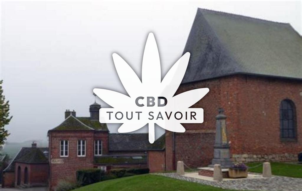 Village à Harcigny avec feuille Cannabis CBD