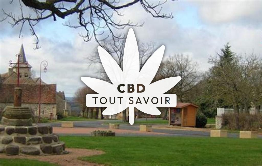 Village à Haut-Bocage avec feuille Cannabis CBD