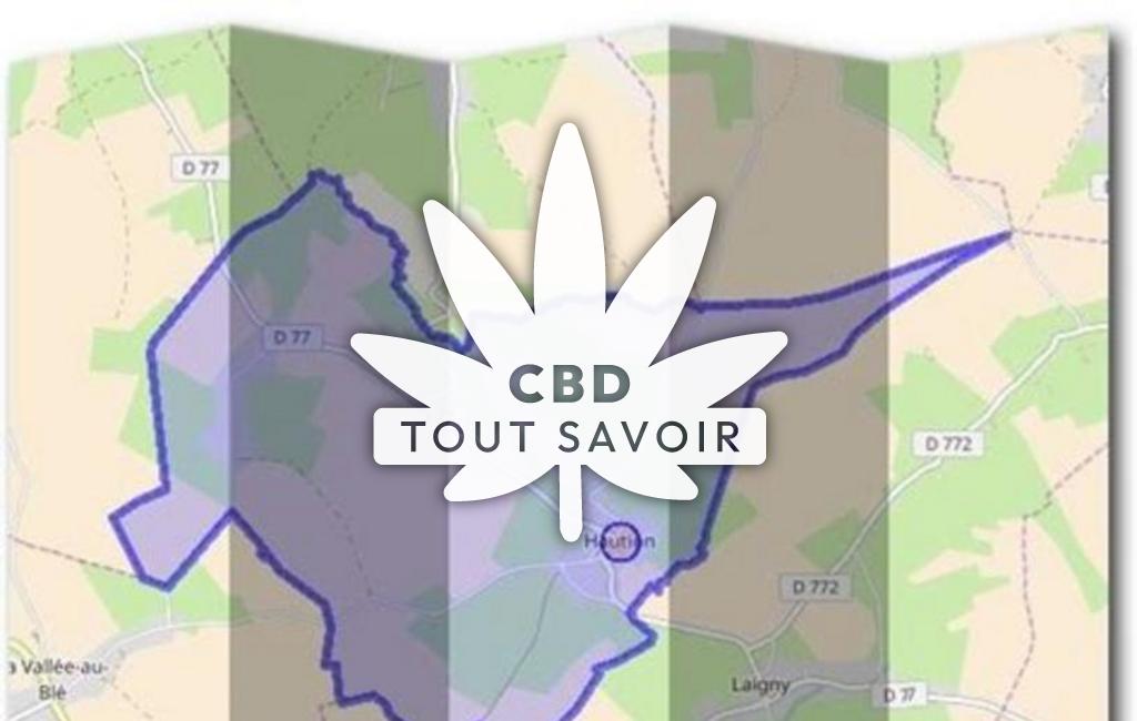 Village à Haution avec feuille Cannabis CBD