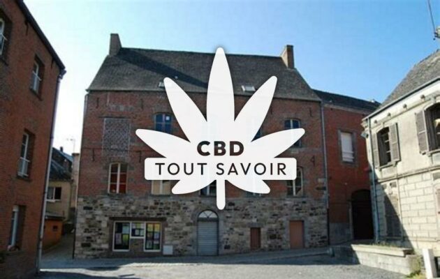 Village à Hirson avec feuille Cannabis CBD