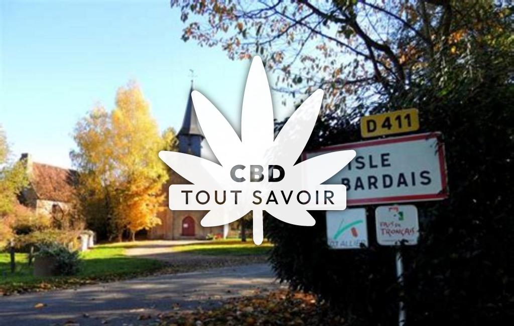 Village à Isle-Et-Bardais avec feuille Cannabis CBD