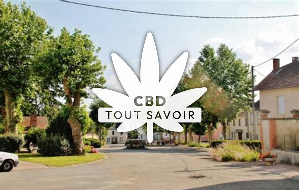 Village à Isserpent avec feuille Cannabis CBD