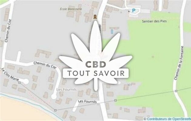 Village à Jasseron avec feuille Cannabis CBD