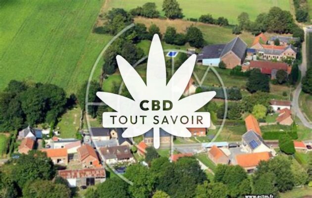 Village à Joncourt avec feuille Cannabis CBD