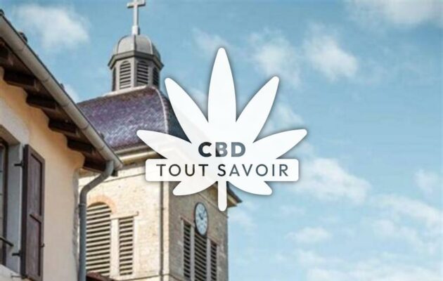 Village à Journans avec feuille Cannabis CBD