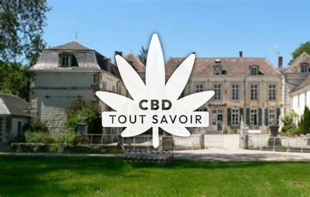 Village à Juvigny avec feuille Cannabis CBD