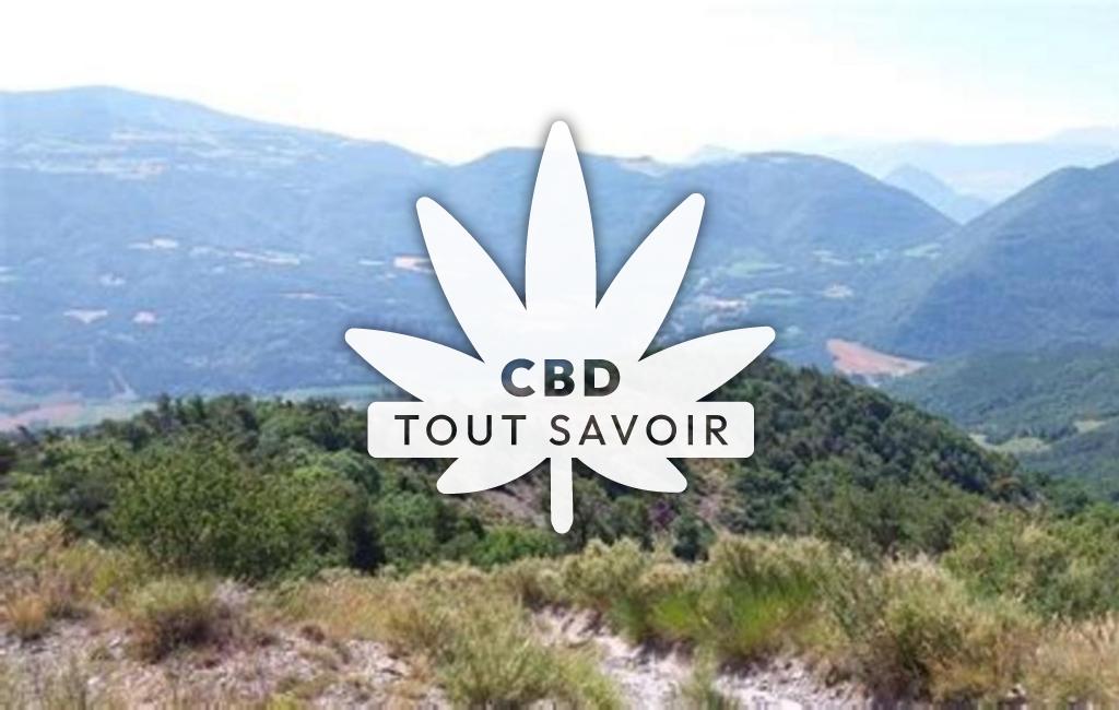 Village à La-Batie-Vieille avec feuille Cannabis CBD