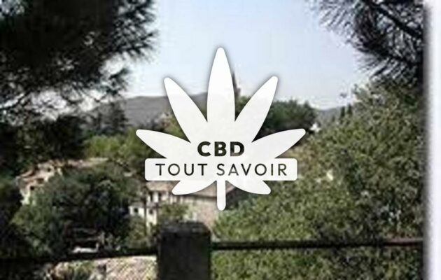 Village à La-Brillanne avec feuille Cannabis CBD