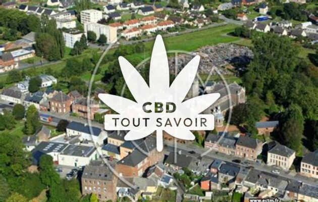 Village à La-Capelle avec feuille Cannabis CBD