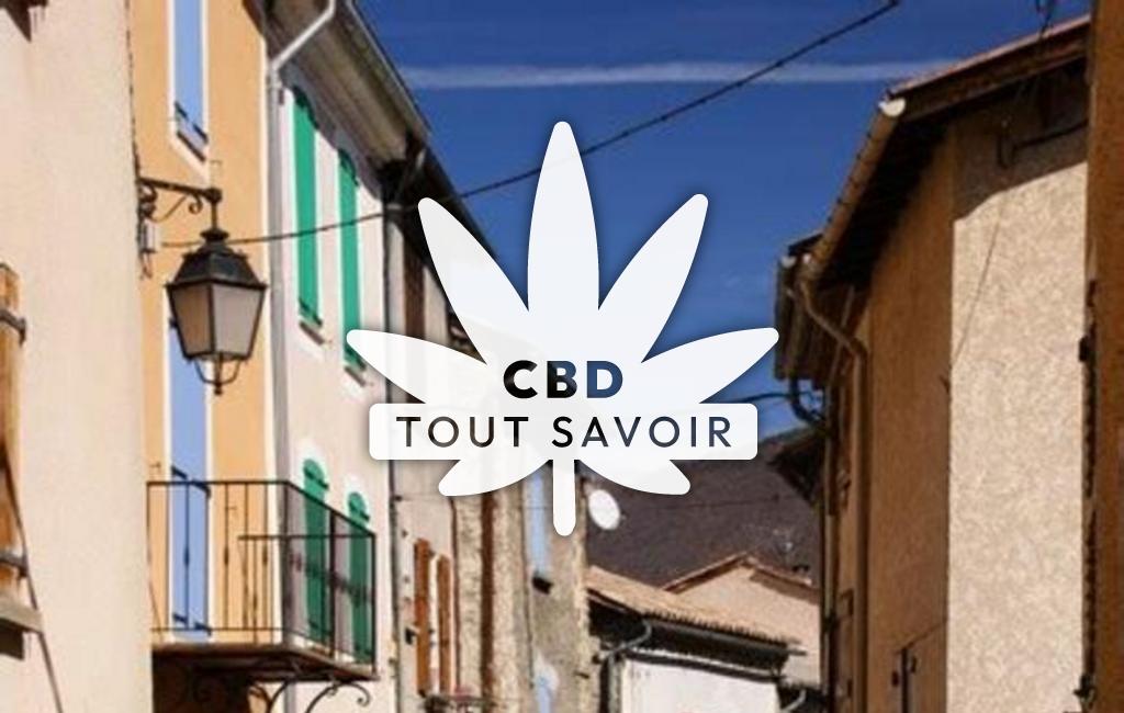 Village à La-Mure-Argens avec feuille Cannabis CBD