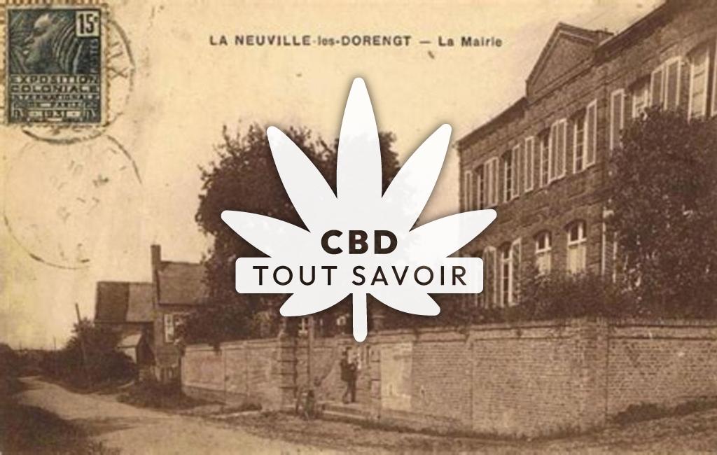 Village à La-Neuville-les-Dorengt avec feuille Cannabis CBD