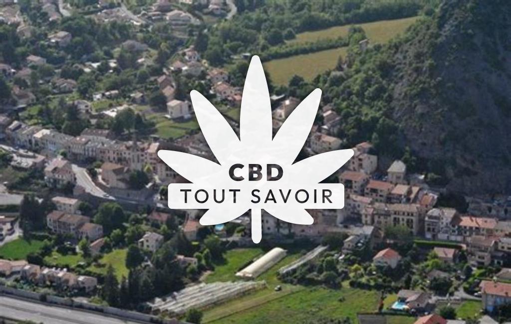 Village à La-Saulce avec feuille Cannabis CBD