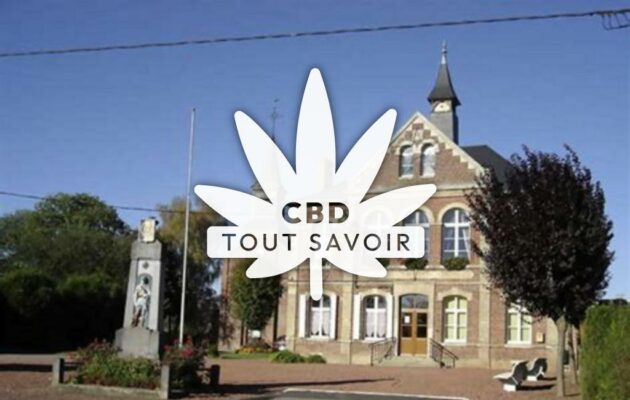 Village à La-Vallee-Mulatre avec feuille Cannabis CBD