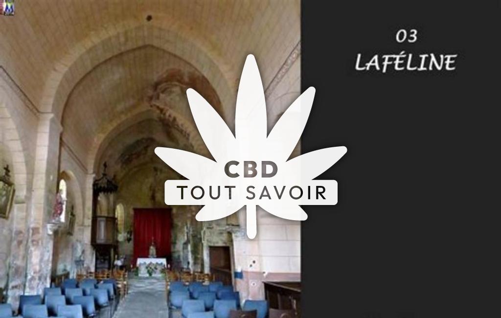 Village à Lafeline avec feuille Cannabis CBD