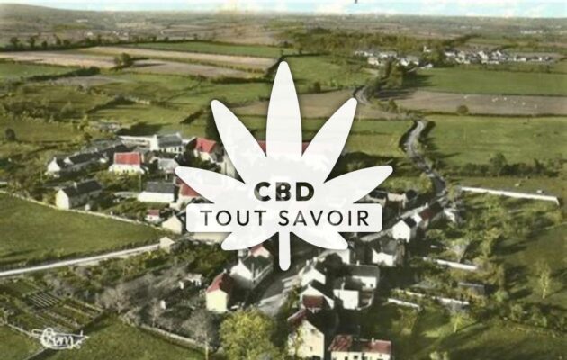 Village à Langy avec feuille Cannabis CBD