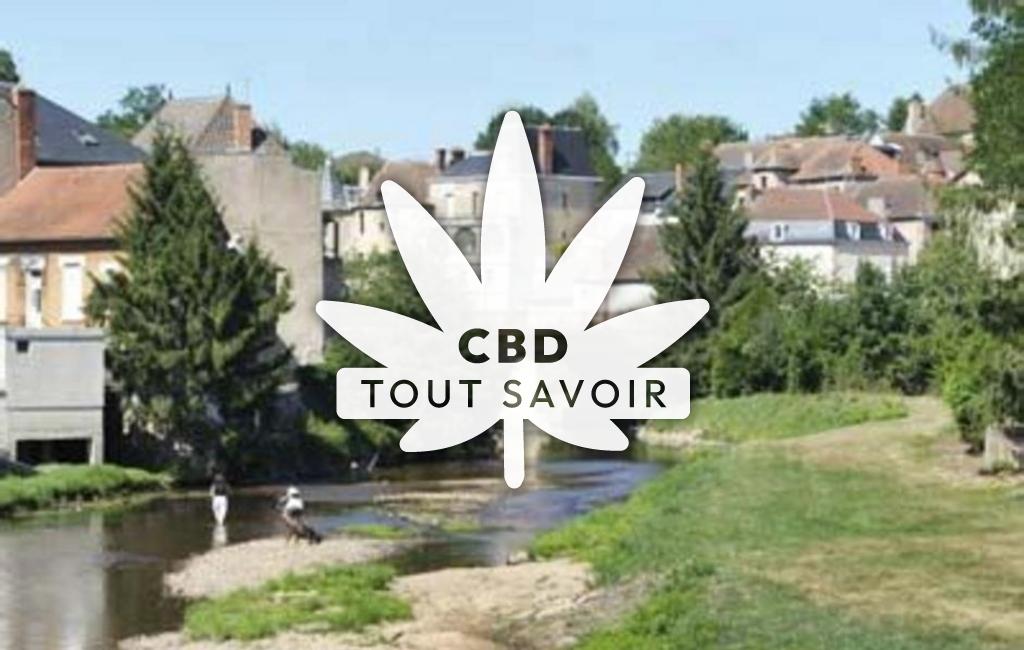 Village à Lapalisse avec feuille Cannabis CBD