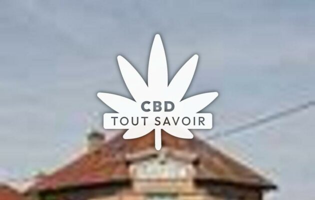 Village à Lappion avec feuille Cannabis CBD