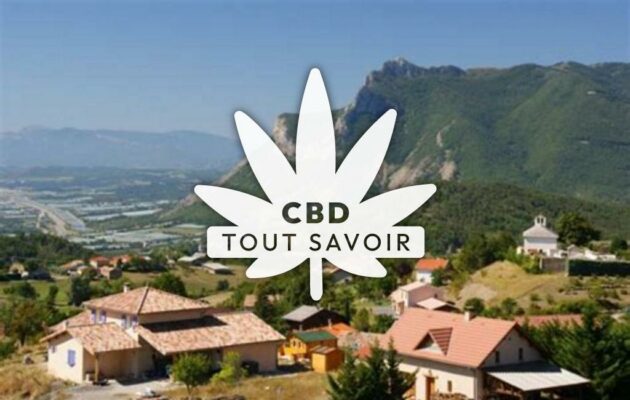 Village à Lardier-Et-Valenca avec feuille Cannabis CBD