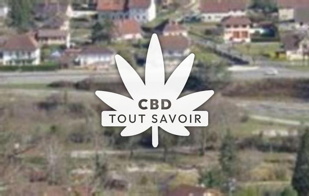 Village à Lavancia-Epercy avec feuille Cannabis CBD