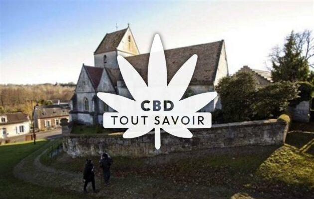 Village à Laversine avec feuille Cannabis CBD