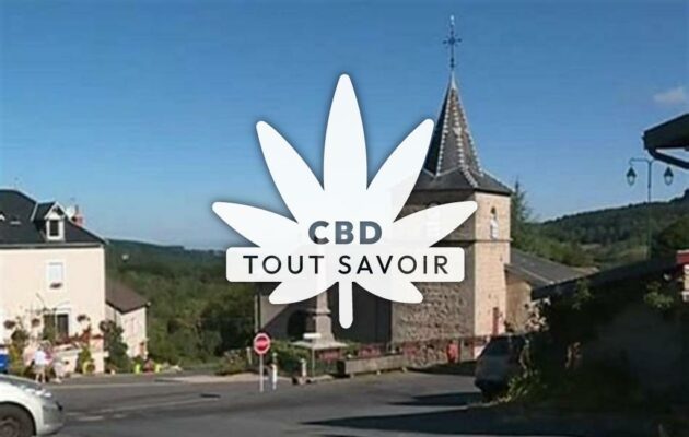 Village à Lavoine avec feuille Cannabis CBD