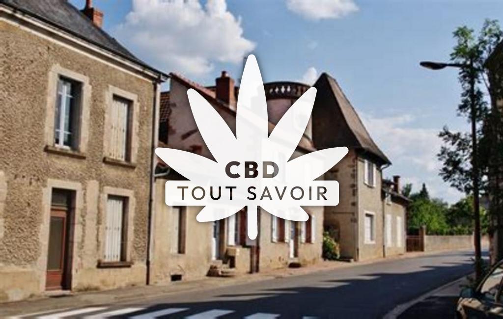 Village à Le-Breuil avec feuille Cannabis CBD