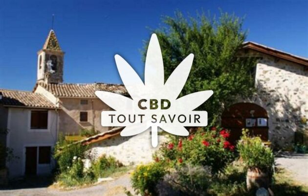 Village à Le-Brusquet avec feuille Cannabis CBD