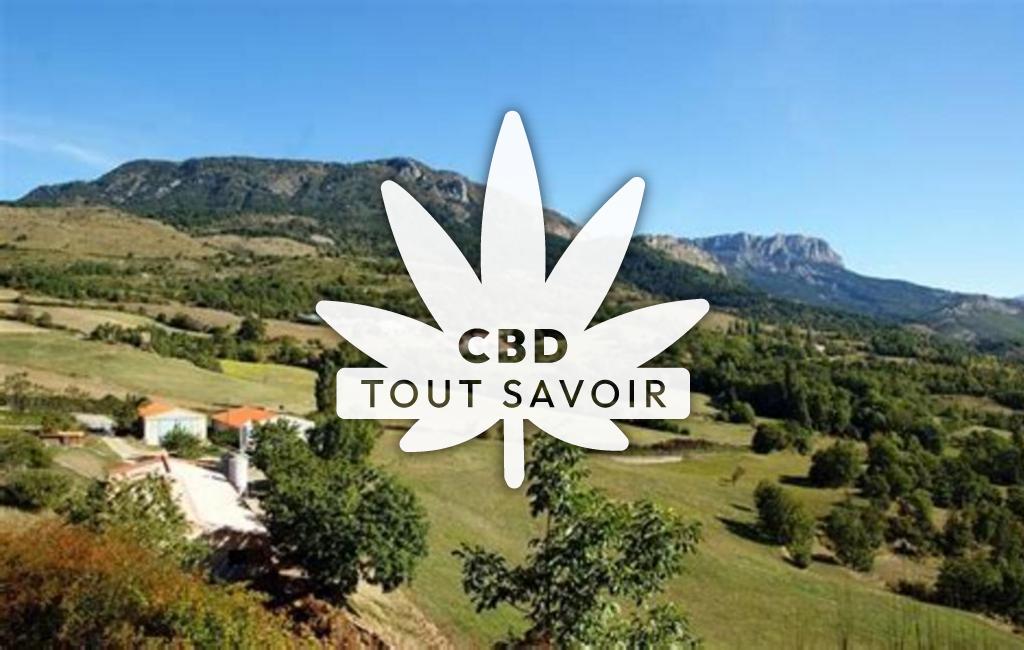 Village à Le-CaSaintellard-Melan avec feuille Cannabis CBD