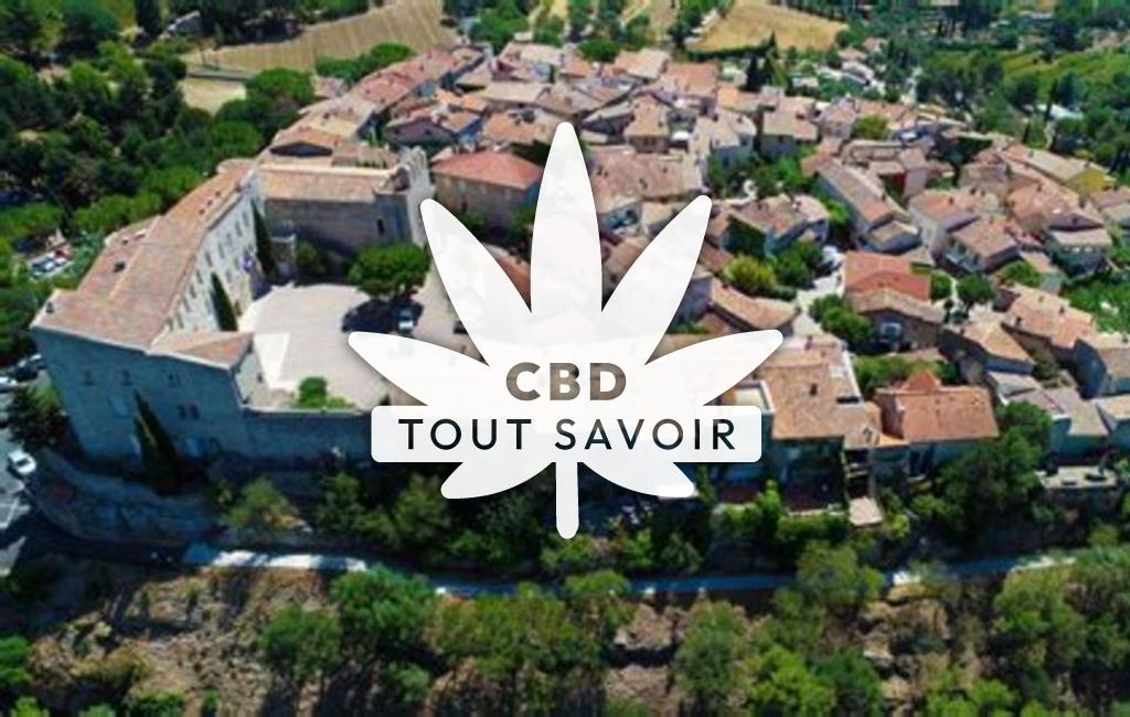 Village à Le-CaSaintellet avec feuille Cannabis CBD