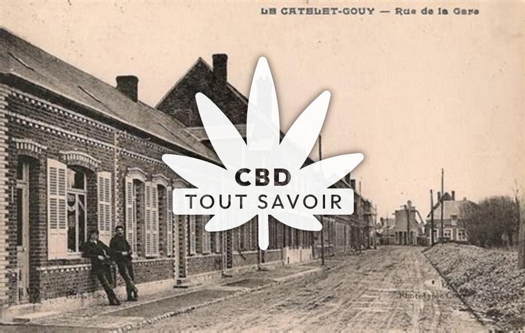 Village à Le-Catelet avec feuille Cannabis CBD