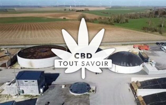 Village à Le-Herie-la-Vieville avec feuille Cannabis CBD