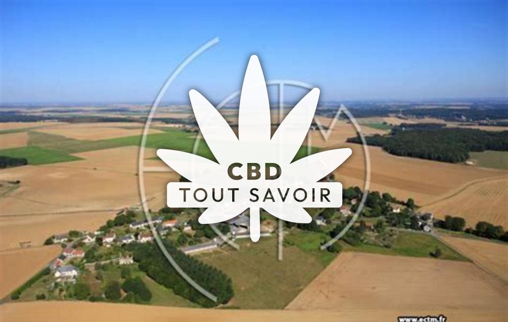 Village à Le-Plessier-Huleu avec feuille Cannabis CBD