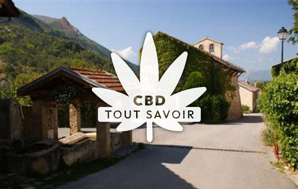 Village à Le-Saix avec feuille Cannabis CBD