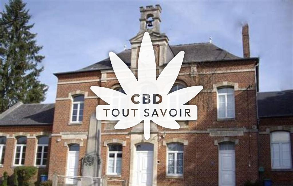 Village à Le-Sourd avec feuille Cannabis CBD