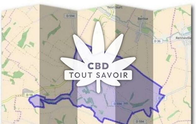 Village à Le-Thuel avec feuille Cannabis CBD