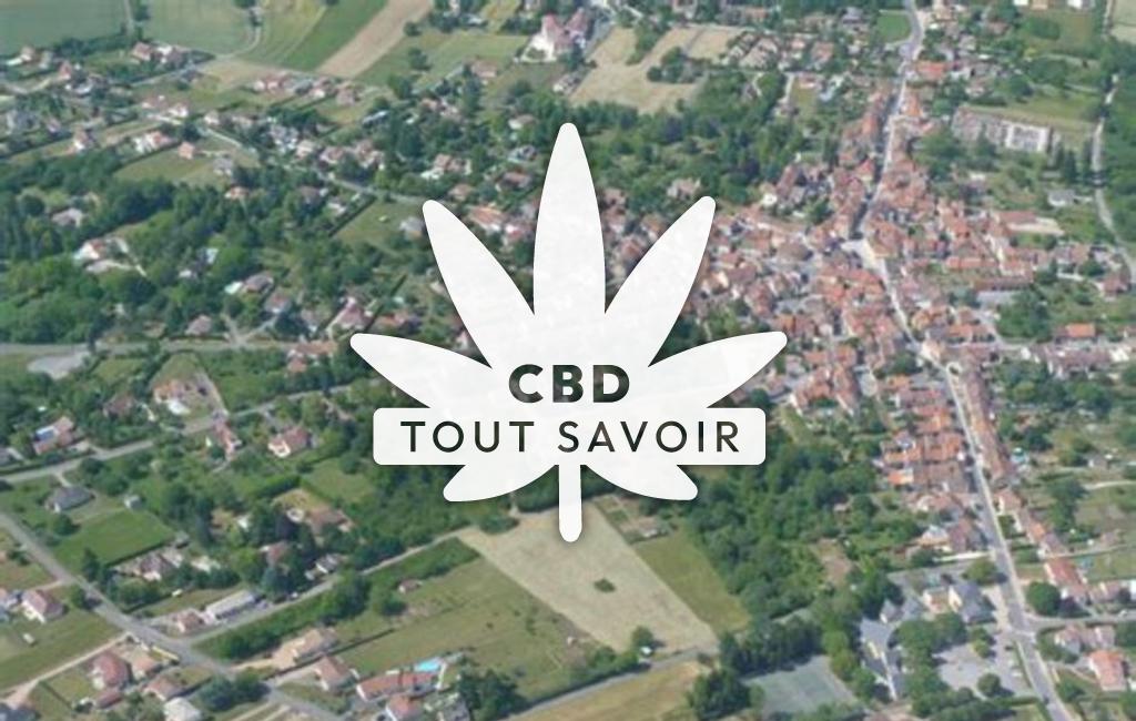 Village à Le-Vernet avec feuille Cannabis CBD