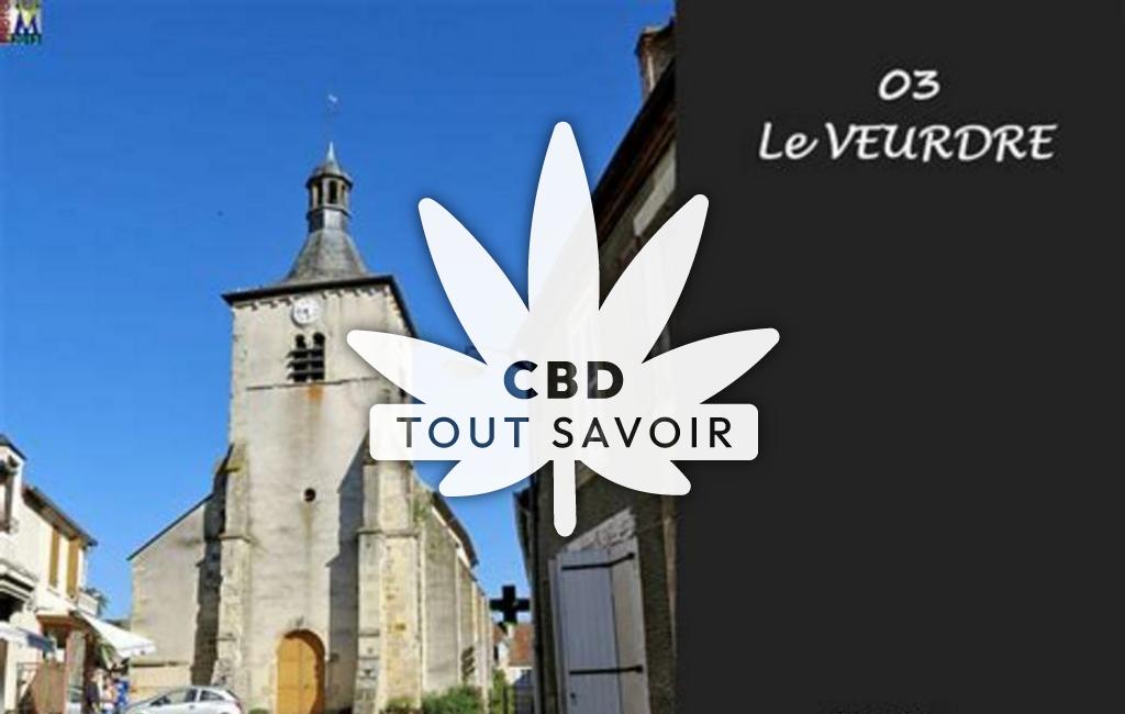 Village à Le-Veurdre avec feuille Cannabis CBD