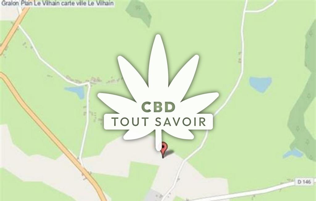 Village à Le-Vilhain avec feuille Cannabis CBD