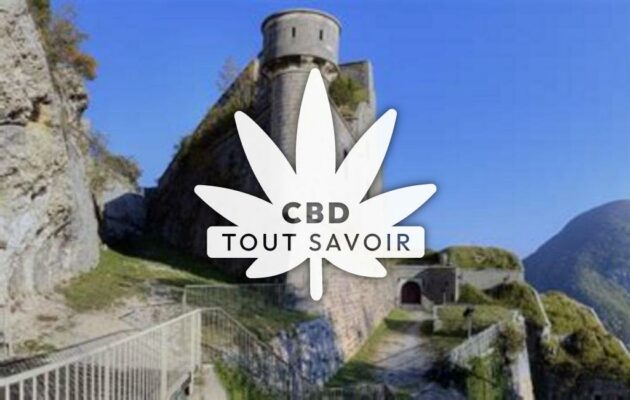 Village à Leaz avec feuille Cannabis CBD