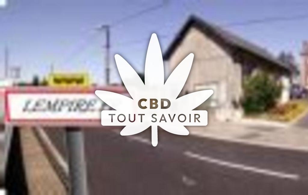 Village à Lempire avec feuille Cannabis CBD