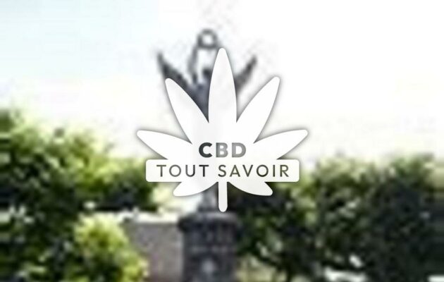 Village à Les-Autels avec feuille Cannabis CBD