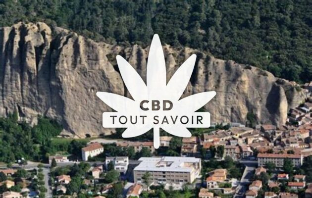 Village à Les-Mees avec feuille Cannabis CBD