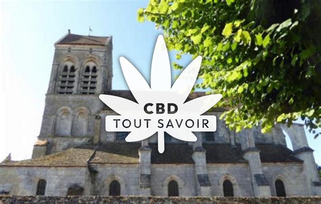 Village à Lesges avec feuille Cannabis CBD