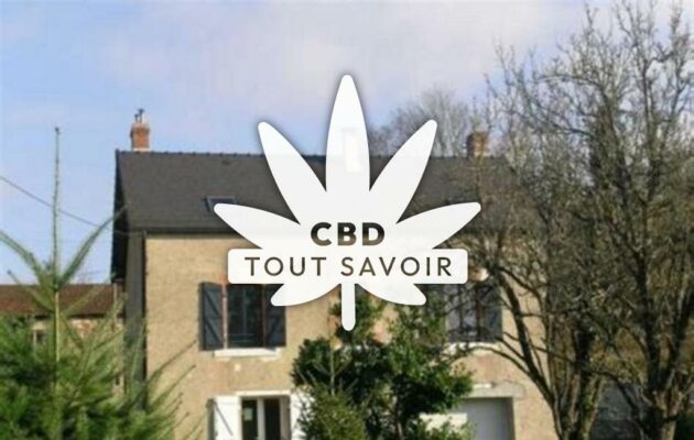 Village à Letelon avec feuille Cannabis CBD