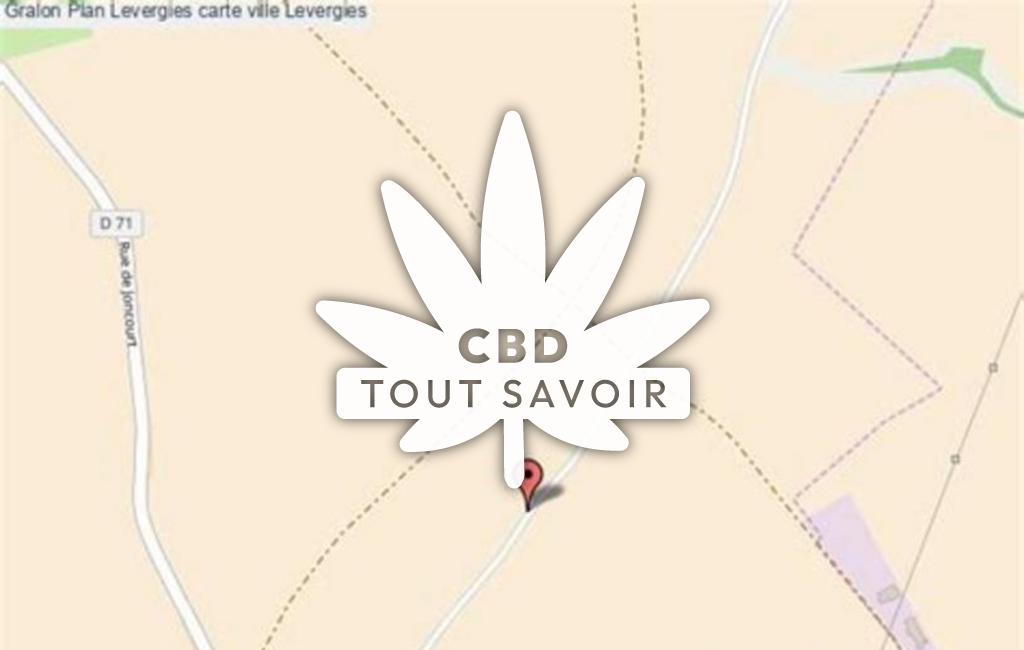 Village à Levergies avec feuille Cannabis CBD