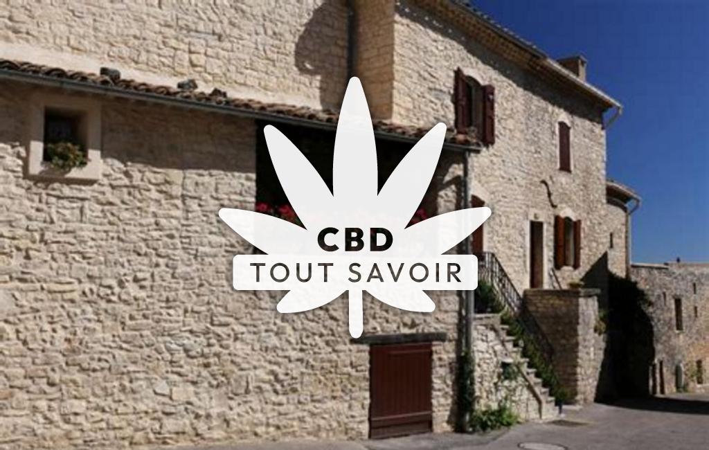 Village à L'Hospitalet avec feuille Cannabis CBD